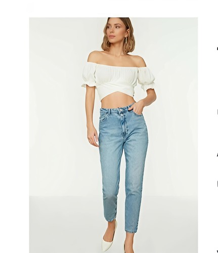 Damen jeans denim blau helle - jeans,
