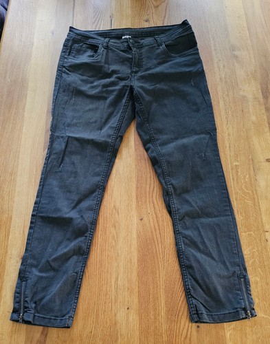 Damen jeans schwarz grau - jeans, schwarz/grau